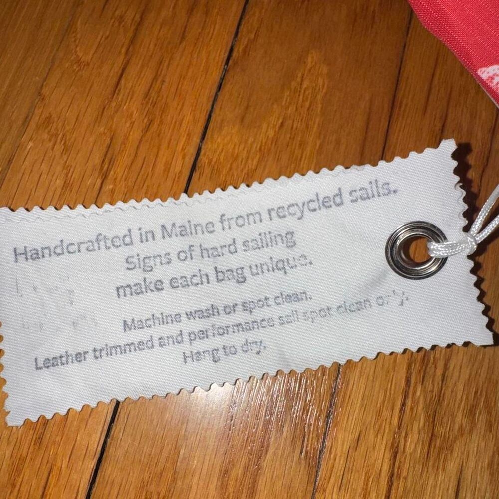 Sea Bags of Maine x Life is Good Red Beverage Bucket Bag Made in USA - Picture 6 of 8